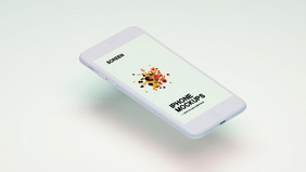 白色手机app展示手机端电子产品样机