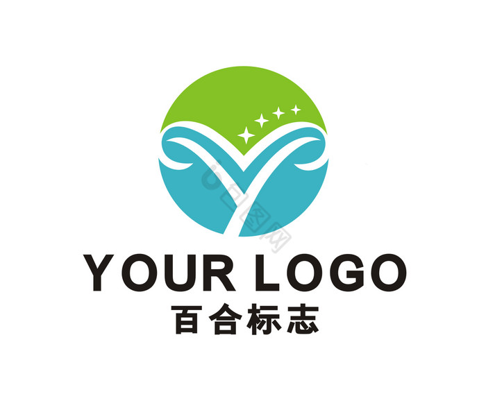 字母Y百合护肤美容LOGO标志VI图片