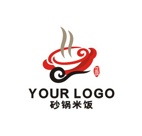 砂鍋麻辣香鍋米線拌滷logo標誌vi餐飲