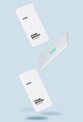 手机浮在空中手机端app展示电子产品样机