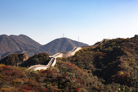 秋季长城断岩旅游风景摄影图片