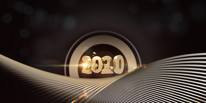 黑金2020光晕年会新年图片
