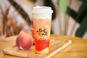 桃子新鲜果茶果汁奶茶店标志包装