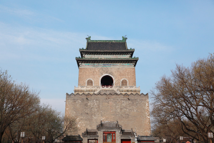 北京地标鼓楼古建筑高清摄影图图片