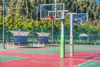 大学校园小区公园篮球场