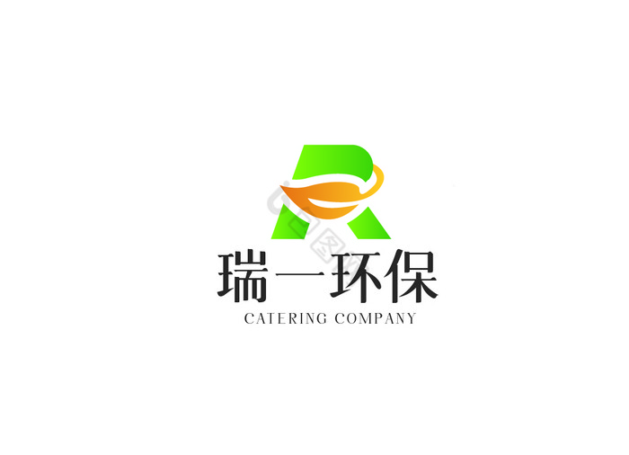 R字母科技环保logoVI模板图片