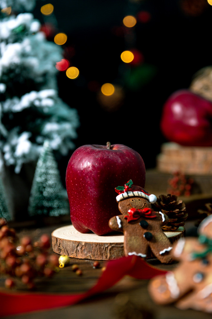 圣诞节苹果氛围摄影图片