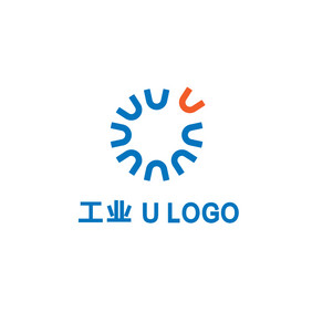 工业字母U旋转LOGO