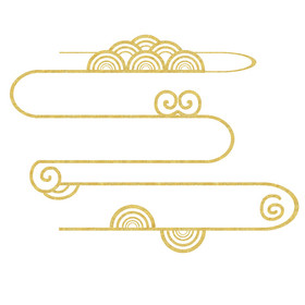 金色祥云花纹花纹线稿