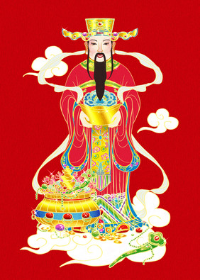 财神雕像图片