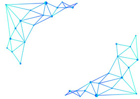 蓝色科技点线矢量元素