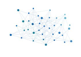 蓝色科技点线元素
