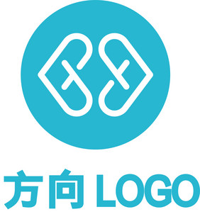 蓝色方向LOGO