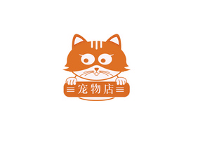 时尚简约猫图形宠物店LOGOVI模板