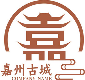 抽象古城VI标志logo设计