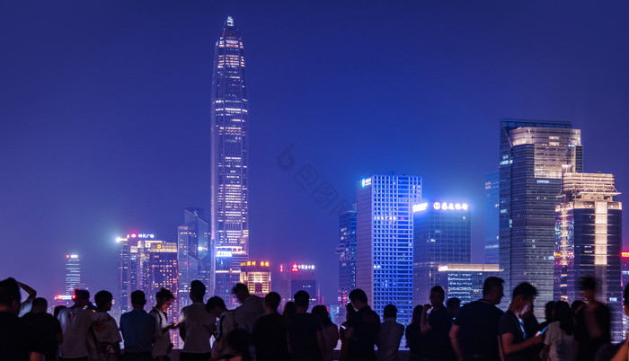 深圳福田区城市夜景图片