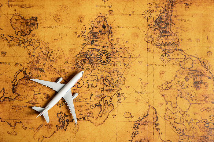 飞机环游世界创意旅行图片