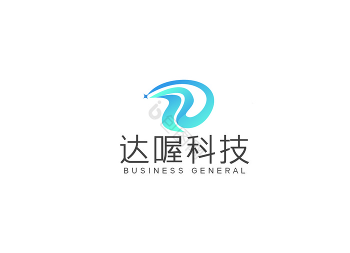 D字母科技logoVI标志图片