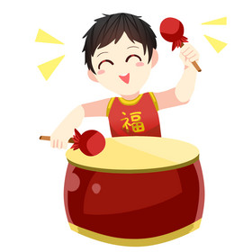 新年快乐热闹敲锣打鼓图片