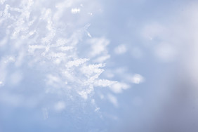 雪花上的冰晶微距图片