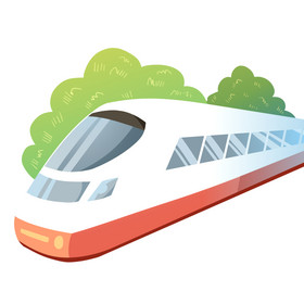 和谐号高铁交通运输列车mg动画乘坐地铁列车动图gif春节车票售卖带