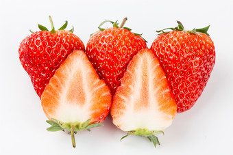 草莓切半水果果肉