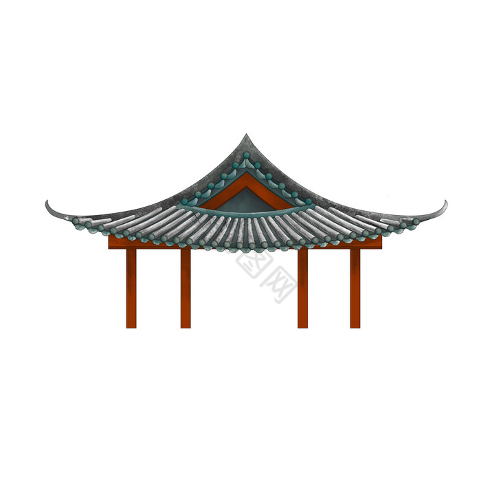 中式建筑凉亭屋檐图片