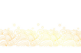 金色水纹海浪浪花