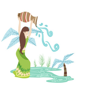 傣族女人泼水节狂欢