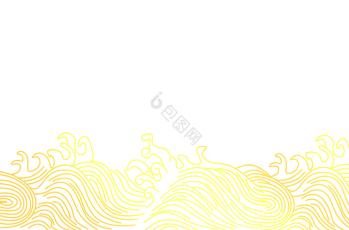 金色海浪浪花底纹波浪