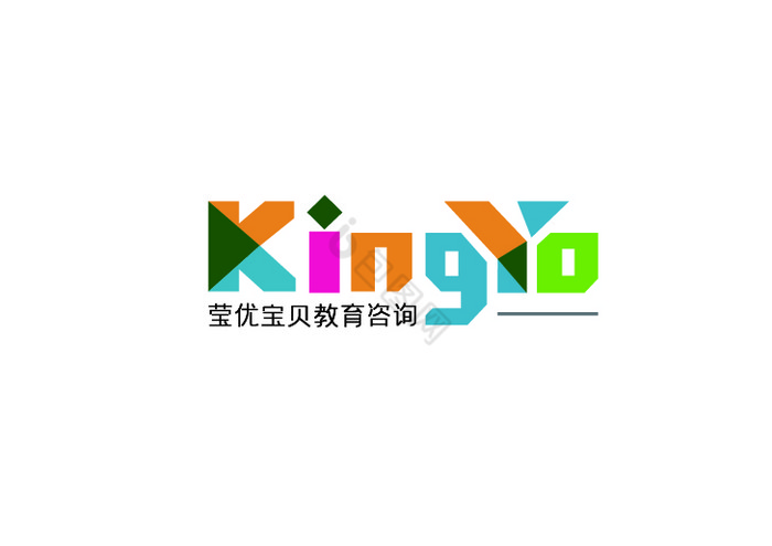 莹优宝贝彩色幼儿教育logo图片