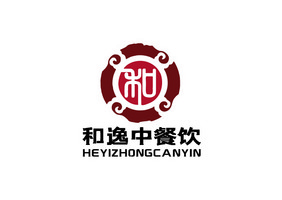 中国风圆形餐饮类标志logo