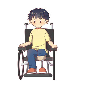 坐轮椅的动漫男人物图片