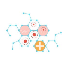 扁平医疗医学化学分子