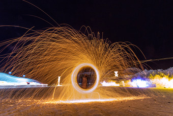 网红手摇烟火延时梦幻片