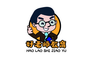 矢量卡通人物教育培训logo标志