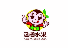 矢量人物水果商店logo标志