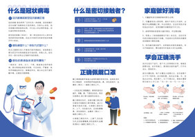 新型冠状病毒肺炎预防知识三折页