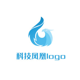 科技现代凤凰鸟logo