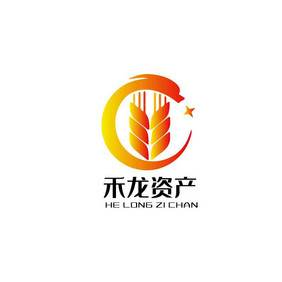 矢量渐变色麦子龙形资产企业logo标志