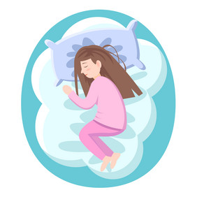 睡眠晚安睡觉女孩