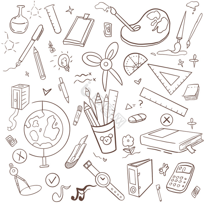 线描学生图片-线描学生素材免费下载-包图网