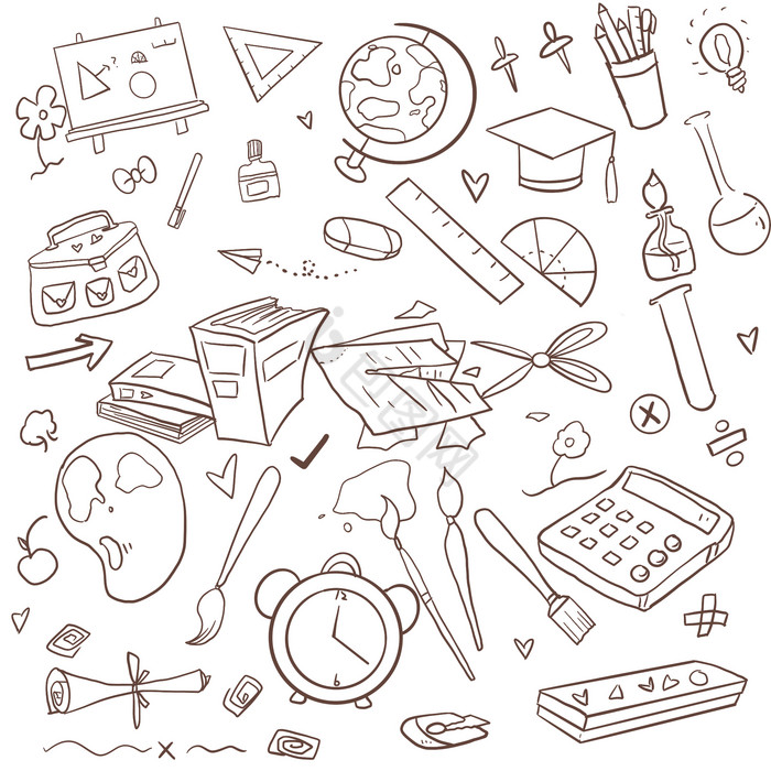 线描学习工具合集png下载-包图网