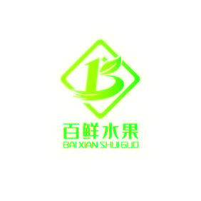 矢量渐变绿色水果商贸logo标志