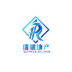 矢量蓝色渐变R字母凤凰地产行业logo