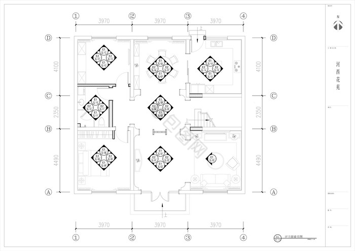 别墅住宅CAD施工图纸图片