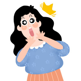 女生惊讶惊叹