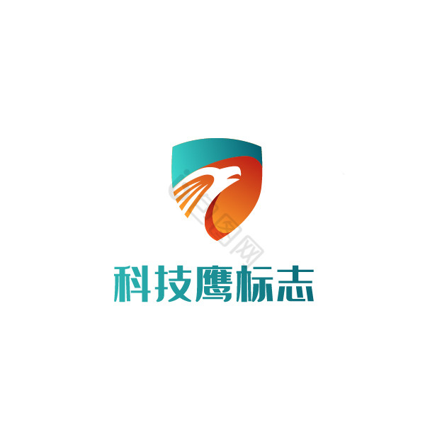 盾牌科技鹰logo图片