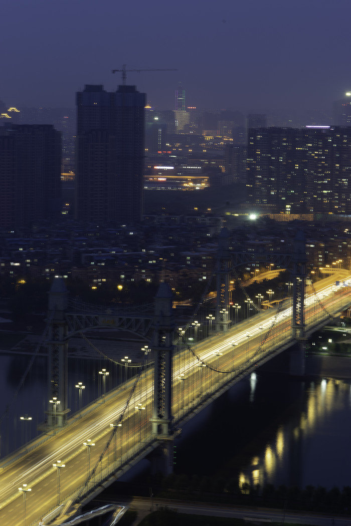 武汉古田桥夜景摄影图片