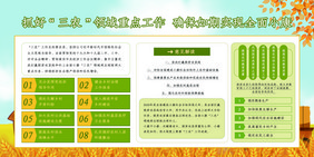 简约大气抓好三农重点领域工作两件套展板